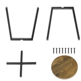 Set van 2 vintage industriële barkrukken van BukkitBow met bewerkt hout en metalen frame, zithoogte 46 cm.
