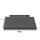 Set van 2 BukkitBow MDF zwevende boekenplanken in diverse maten, maximale belasting 5kg, geschikt voor wanddecoratie en boeken.