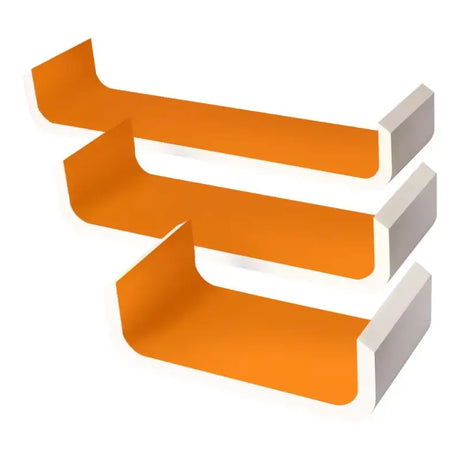 Set van 3 langwerpige boekenplanken van BukkitBow, MDF, afmetingen 60, 45 en 30 cm, in diverse kleuren, wanddecoratie en opbergruimte