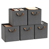 BukkitBow - Set van 3 of 5 Opvouwbare Opbergdozen - Stof - Kleding - Opbergen Speelgoed