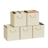 BukkitBow - Set van 3 of 5 Opvouwbare Opbergdozen - Stof - Kleding - Opbergen Speelgoed