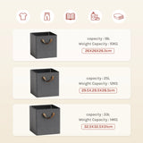 BukkitBow - Set van 3 of 5 Opvouwbare Opbergdozen - Stof - Kleding - Opbergen Speelgoed