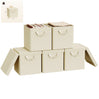 BukkitBow set van 3 of 5 opvouwbare stoffen opbergdozen met deksel, organizer voor opbergruimte en organisatie.
