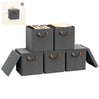 BukkitBow opbergdozen van stof met deksels, set van 3 of 5, opvouwbare organizer voor opbergdozen