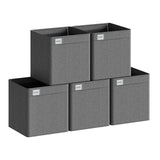 Set van 3 of 5 opvouwbare stof opbergdozen van BukkitBow, organizer cubes voor kleding en accessoires.