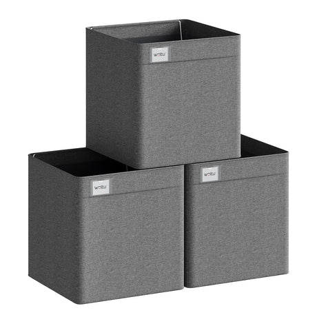BukkitBow set van 3 of 5 opvouwbare stoffen opbergdozen, organizer en cubes voor opslag en organisatie.