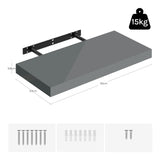 BukkitBow - Set van 3 Zwevende Wandplanken - Fotoplank - Wandrek - Muurdecoratie