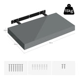 BukkitBow - Set van 3 Zwevende Wandplanken - Fotoplank - Wandrek - Muurdecoratie