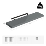 BukkitBow - Set van 3 Zwevende Wandplanken - Fotoplank - Wandrek - Muurdecoratie