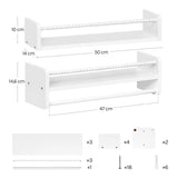 Set van 3 zwevende houten wandplanken van BukkitBow, geschikt als boekenrek voor kinderkamer.