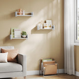 BukkitBow - Set van 3 Zwevende Wandplanken - Modern - Fotoplank - Wandrek voor Kinderkamer