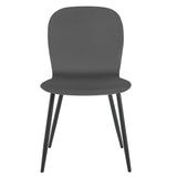 Set van 4 BukkitBow eetkamerstoelen met fluweel bekleding, metalen poten en ergonomisch ontwerp voor multifunctioneel gebruik.