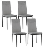 Set van 4 BukkitBow eetkamerstoelen met kunstleer of fluweel, metalen poten, ergonomisch en duurzaam, 40x98x52 cm.