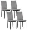Set van 4 BukkitBow eetkamerstoelen met kunstleer of fluweel, metalen poten, ergonomisch en duurzaam, 40x98x52 cm.