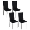Set van 4 BukkitBow eetkamerstoelen met kunstleer en fluweel, metalen onderstel, comfortabele en stijlvolle eetkamerstoelen