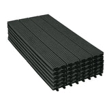 BukkitBow WPC terrasplanken set met 6 tegels van 30x60cm, plug-in systeem voor duurzame terrasvloer