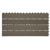 BukkitBow WPC terrastegels set van 6 platte terrastegels 30x60cm met plug-in systeem voor tuin of terras.