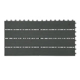 BukkitBow WPC terrastegels set met 6 plug-in systeem terrasplanken van 30x60cm, geschikt voor buiten terrassen.