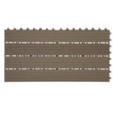 BukkitBow WPC terrasplanken set met 6 tegels van 30x60cm, plug-in systeem voor terrassenvloer.