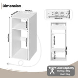 Smal BukkitBow nachtkastje met stopcontact en USB-poorten, houten afwerking en compact ontwerp voor naast het bed