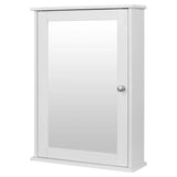 BukkitBow badkamermeubel met spiegelkast, verstelbare plank, waterbestendig, 42x12x58cm, geschikt voor moderne badkamers.