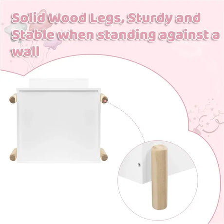 BukkitBow kinder boekenkast met dubbele opslag, krijtbord en plankje, inclusief bovenruimte, staand model, 45x36x85 cm.