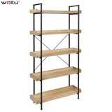 BukkitBow staande boekenkast met 5 water- en krasbestendige planken, eenvoudig te monteren, afmetingen 91x25,5x173 cm.