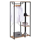BukkitBow staande kapstok met houtenkap, ophanghaak voor jassen en schoenenplank, modern en functioneel design
