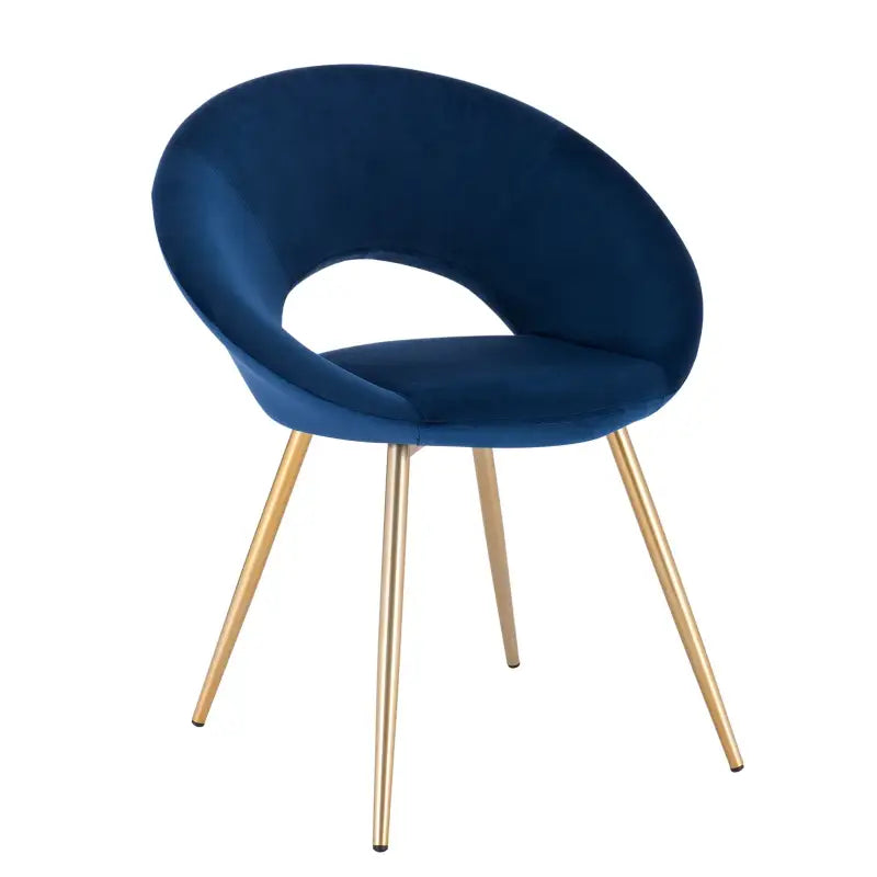 BukkitBow eetkamerstoel met luxe fluwelen bekleding, ergonomisch ontwerp en zithoogte van 47 cm, geschikt voor diverse ruimtes