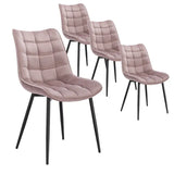 BukkitBow eetkamerstoel met kunstleren en fluwelen bekleding, metalen poten, afmetingen 85,5x46,5x40,5cm, 100kg draagvermogen