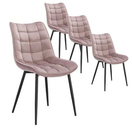 BukkitBow eetkamerstoel met kunstleren en fluwelen bekleding, metalen poten, afmetingen 85,5x46,5x40,5cm, 100kg draagvermogen