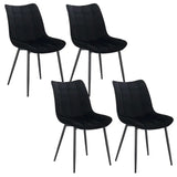BukkitBow eetkamerstoel met kunstleren en fluwelen bekleding, metalen poten, afmetingen 85,5x46,5x40,5cm, 100kg draagvermogen