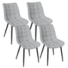 BukkitBow eetkamerstoel met kunstleren en fluwelen bekleding, metalen poten, afmetingen 85,5x46,5x40,5cm en 100kg draagvermogen