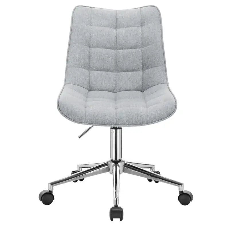 BukkitBow bureaustoel met verstelbare hoogte, 360° draaibaar, fluwelen en synthetisch leren bekleding, verchroomd stalen frame.