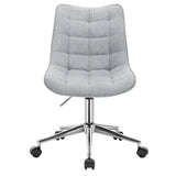 BukkitBow bureaustoel met verstelbare hoogte, 360° draaibaar, fluwelen en synthetisch leren bekleding, verchroomd stalen frame.
