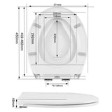 BukkitBow toiletbril met softclose en afneembaar kinderzitje, antibacterieel toiletzitting, geschikt voor comfortabel gebruik.