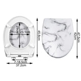 BukkitBow toiletbril met softclose en antibacteriële print, comfortabele toiletzitting met zachte sluiting en antibacteriële bescherming
