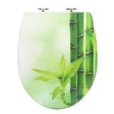 Toiletbril van BukkitBow met softclose, antibacterieel printdesign, zacht sluitend en comfortabel voor gebruik.