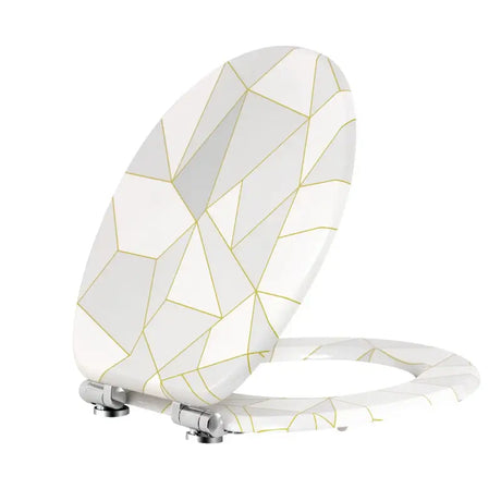 BukkitBow toiletbril met softclose en print, antibacterieel toiletzitting, comfortabele en hygiënische badkameraccessoire