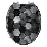 BukkitBow toiletbril met softclose, antibacterieel toiletzitting met print, geschikt voor comfort en hygiëne.