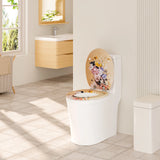 BukkitBow toiletbril met softclose, antibacterieel en waterafstotend met print, geschikt voor comfortabele en hygiënische toiletruimte