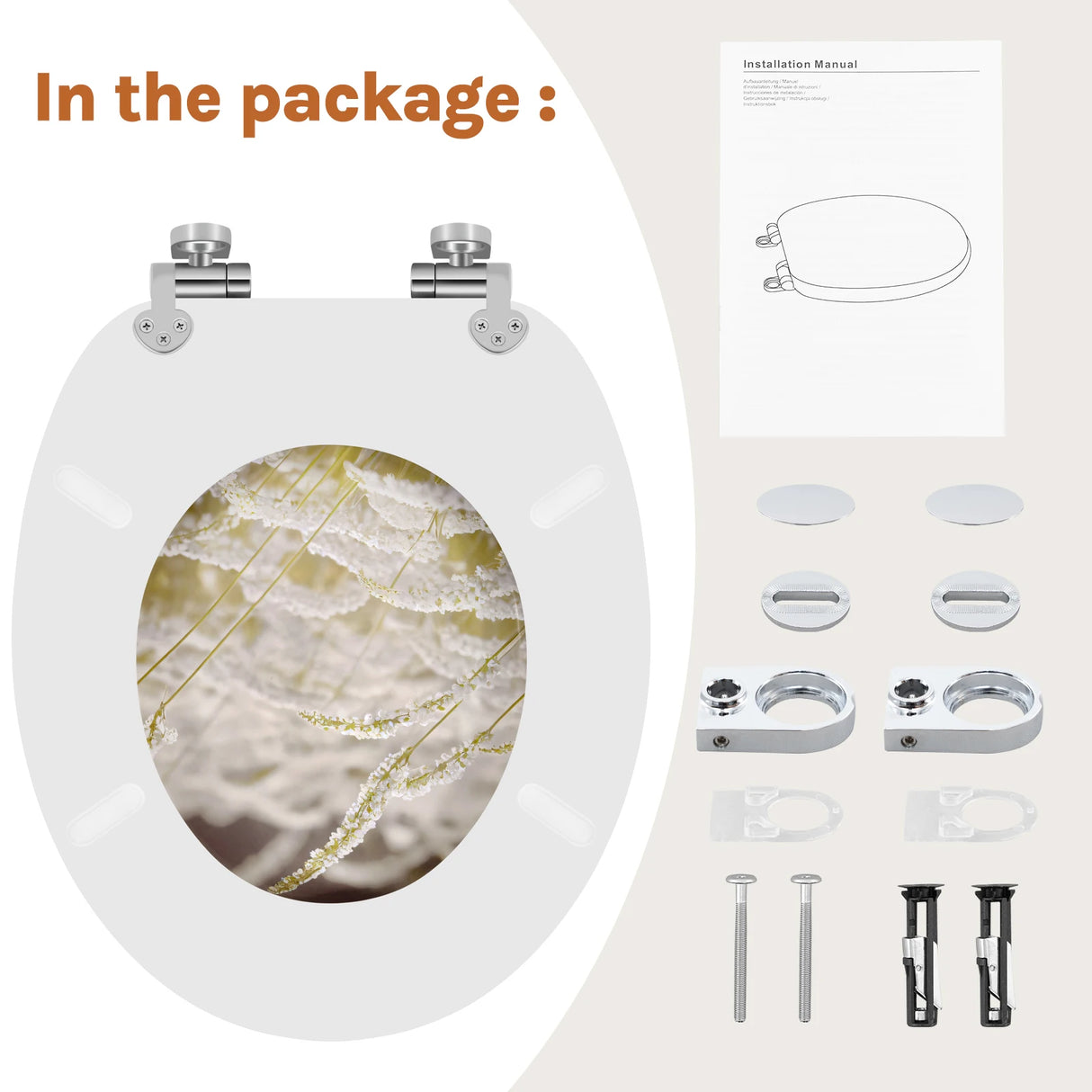 BukkitBow toiletbril met softclose, waterafstotend en antibacterieel, met print design, geschikt voor toiletzitting.