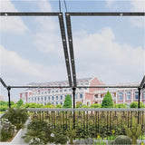 Transparant waterdicht PVC afdekzeil van BukkitBow met aluminium oogjes, geschikt voor diverse afmetingen, 380g/m².