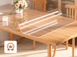 Transparant BukkitBow tafelzeil van 2 mm PVC, kristalhelder en waterbestendig, geschikt voor diverse tafelafmetingen.