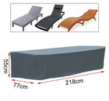BukkitBow tuinmeubelhoes van Oxford materiaal, waterdicht, UV-bestendig met trekkoord, afmeting 218x77x55cm, beschermt tuinmeubels