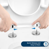 U-vormige Toiletbril van BukkitBow, kunststof, soft-close, universeel en duurzaam, zichtbaar op de afbeelding.