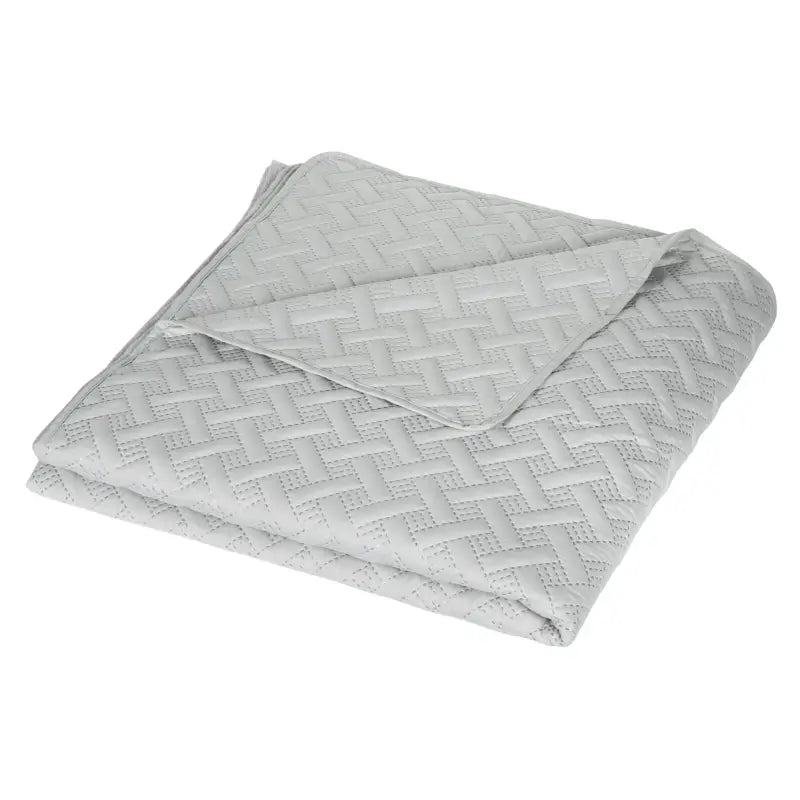 Ultrasone bedsprei van BukkitBow, lichtgewicht deken met geometrische patronen in donkergroen en grijs, gemaakt van 100% microvezel.