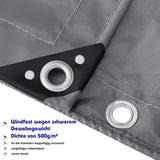 BukkitBow universeel PVC afdekzeil met gegalvaniseerde oogjes, UV-bestendig, geschikt voor bescherming van diverse objecten