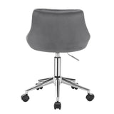 BukkitBow velvet bureaustoel voor kinderen, ergonomisch, hoogte verstelbaar, zachte fluwelen stof, geschikt voor studie en ontspanning
