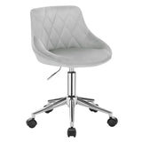 BukkitBow velvet bureaustoel voor kinderen, ergonomisch, in hoogte verstelbaar, met zachte fluwelen stoffen bekleding.